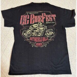 5th Anniversary Ocean City Maryland Bikefest Motorcycle Rally 2015 2 Sided Tee M